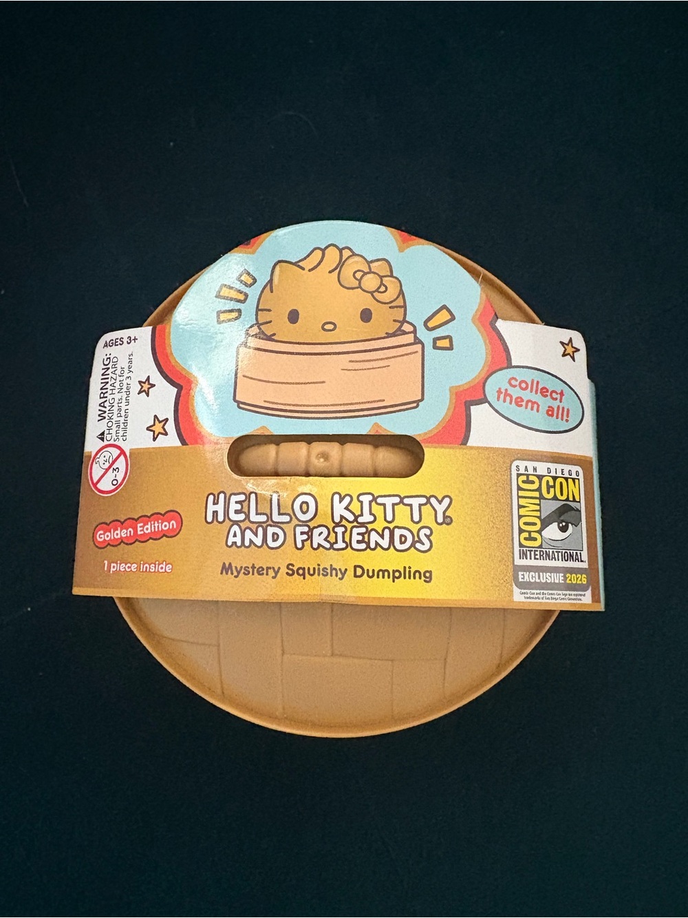 Hello Kitty Cinnamoroll Golden Edition Mystery Squishy Dumpling Toy Comic Con